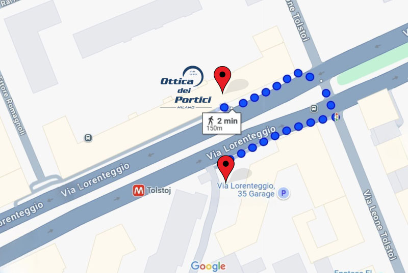 mappa parcheggio convenzionato in via lorenteggio 35